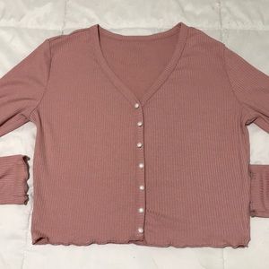 cropped long sleeve shirt